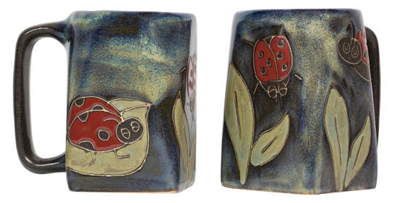 Mara Stoneware Lady Bug Square Mug