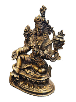 Bronze Statues Tara Buddha Kuber Laxmi: 2”x1.5” / White Tara