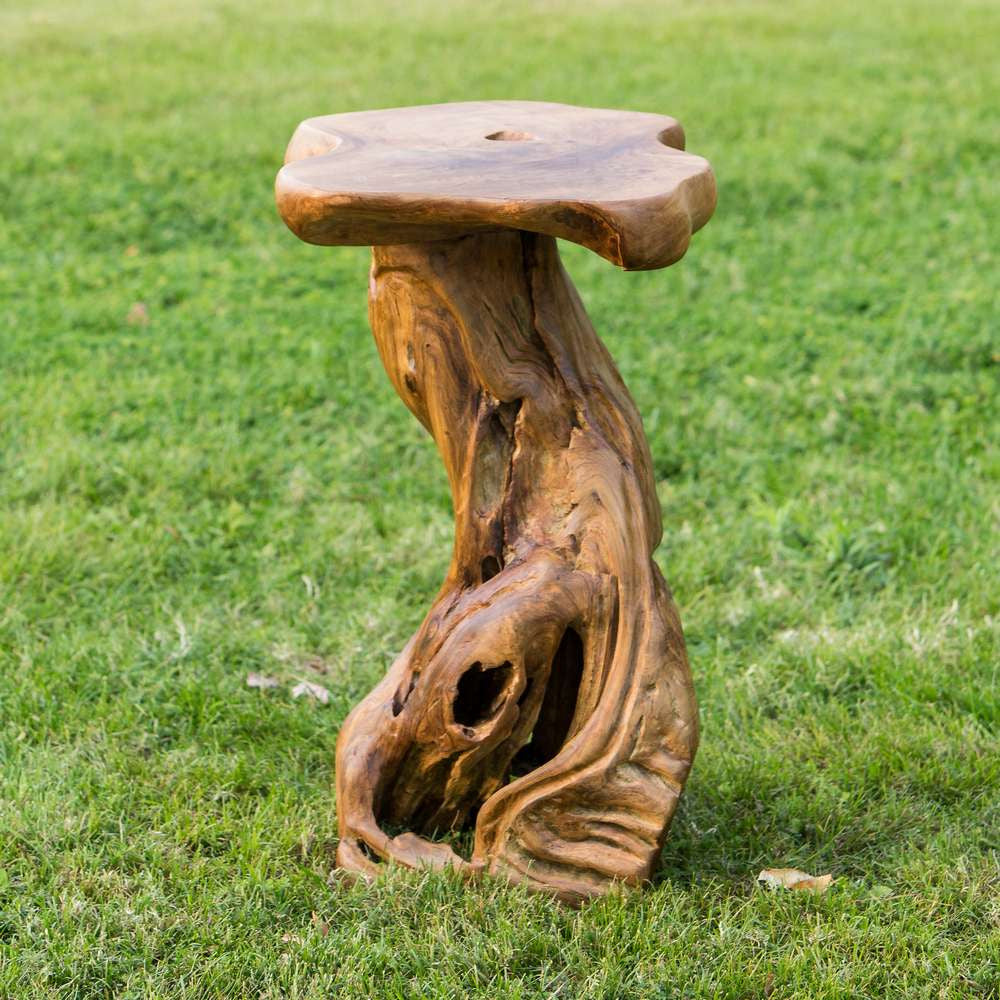 Teak Mushroom Bar Stool