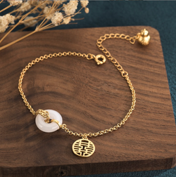 Golden Double Happiness Bracelet