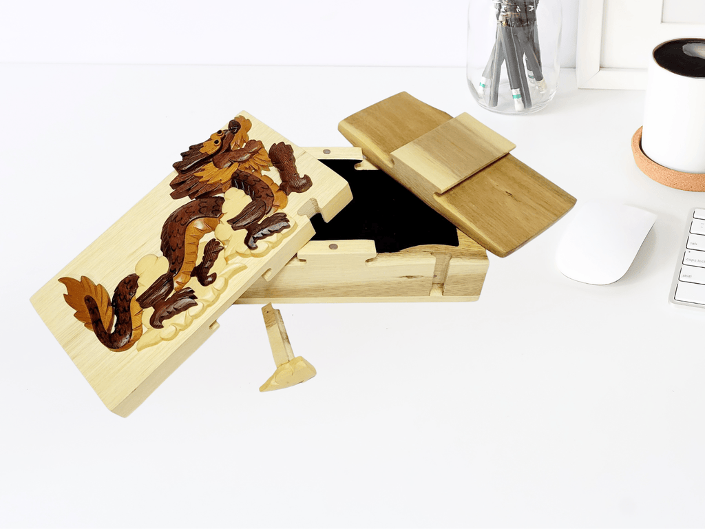 Dragon - Hand Carved Keepsake Gift Box