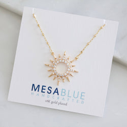 CZ Sun Necklace