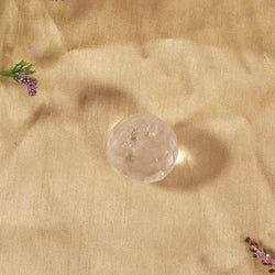 Clear Quartz Mini Faceted Ball | Clear Quartz Crystal