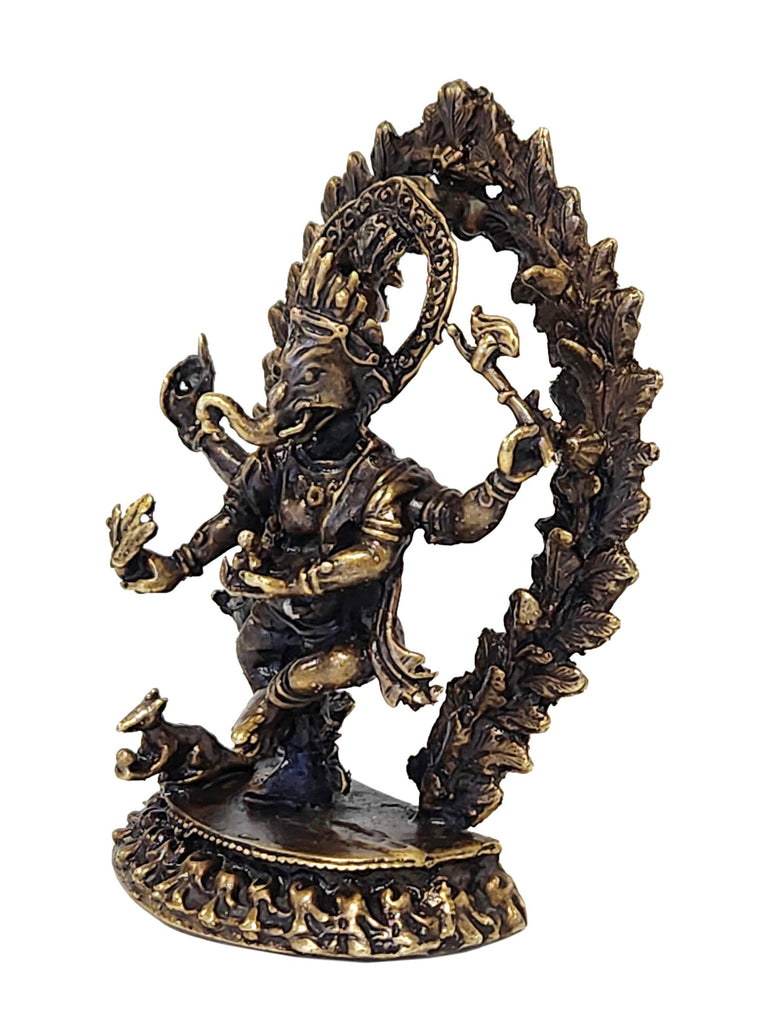 Dancing Ganesh Bronze Statue: Bronze / 3.5