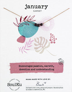 Garnet January Birthstone Necklace