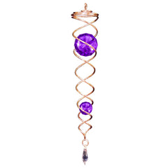 Crystal Twister Wind Spinner - Copper / Purple
