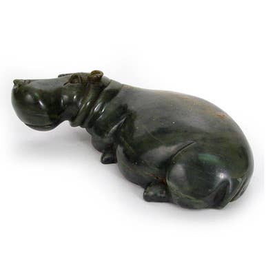 Stone Hippo: 4 inch