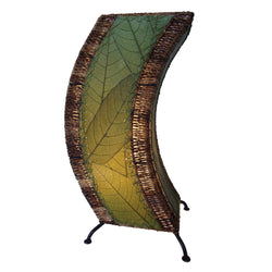 Cocoa Leaf C-Shape Table Lamp, Green