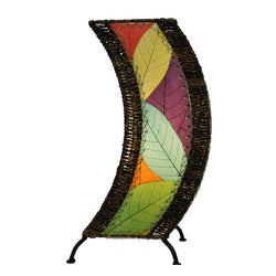 Cocoa Leaf C-Shape Table Lamp, Multi