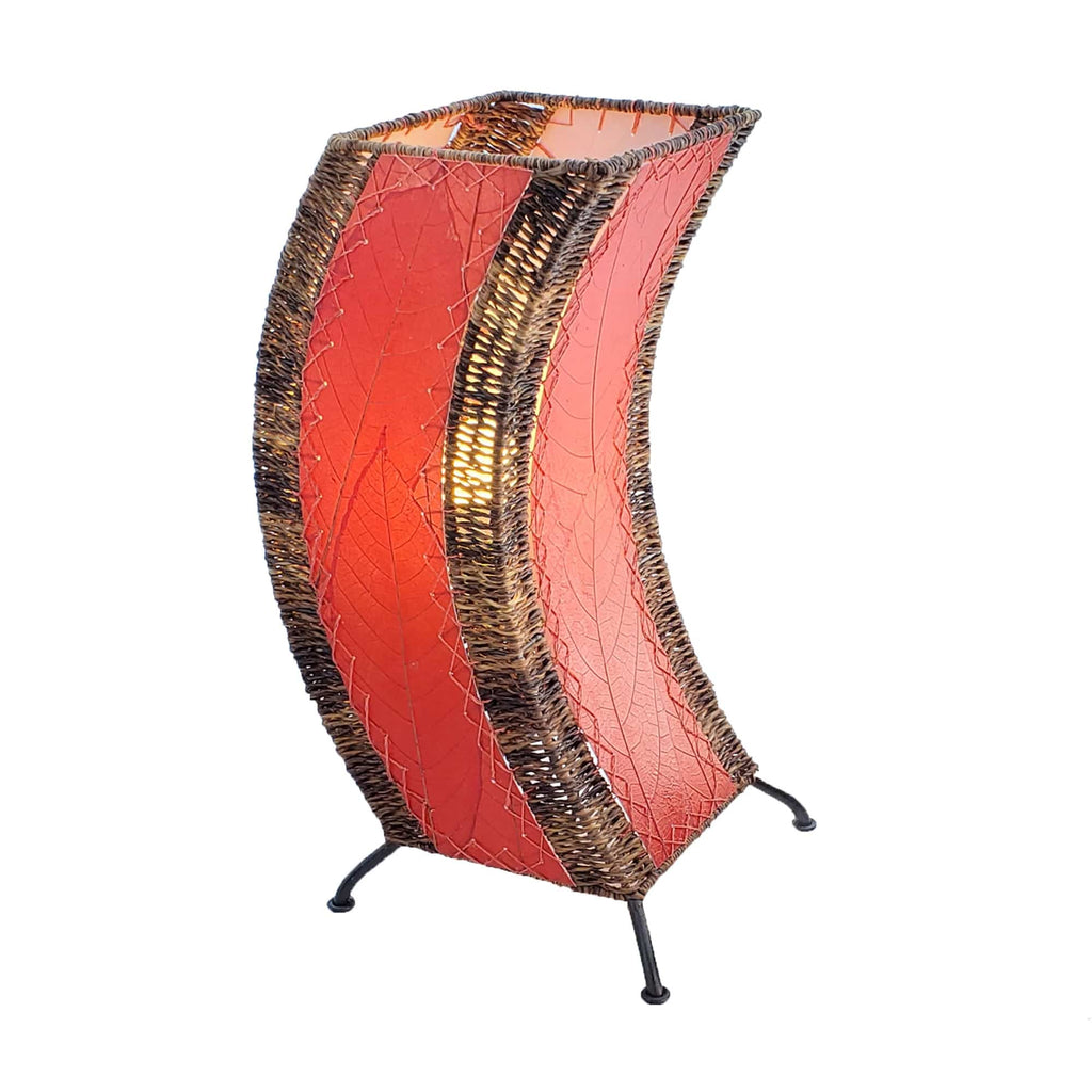 C Shape Table Lamp Red