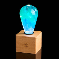 EP LIGHT Handmade Ocean Led Light Bulb Spring Style: Wooden Base Only