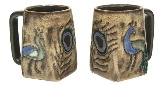 Mara Stoneware Peacock Square Mug