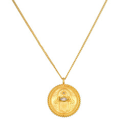 Cradled in Positivity Hamsa Necklace