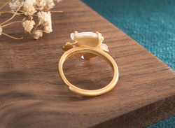 Butterfly Kiss Jade Open Ring