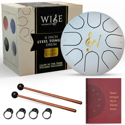 Steel Tongue Rain Drum 6-Inch 8-Notes: Black