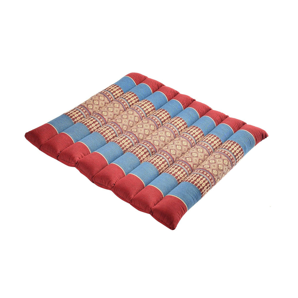 Zafuko Rollable Yoga & Meditation Cushion: Black/Red / Medium