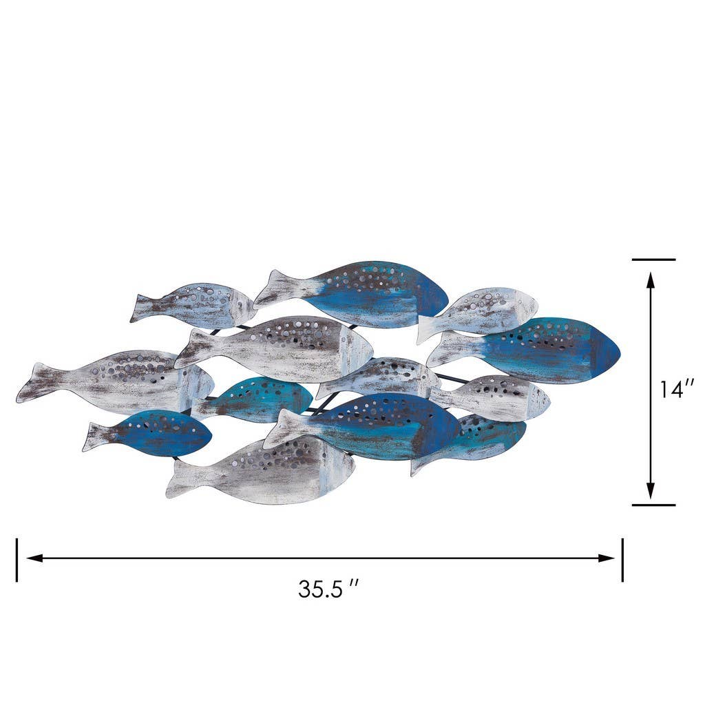 School of Fish - Modern Metal Wall Art