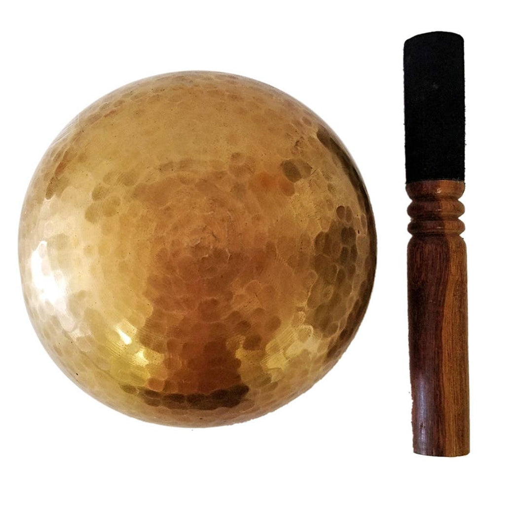 Hammered Carved Tibetan Singing Bowl: (5.5