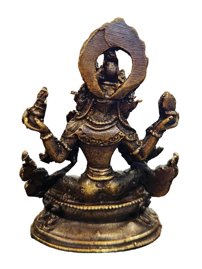 Bronze Statues Tara Buddha Kuber Laxmi: 2”x1.5” / White Tara