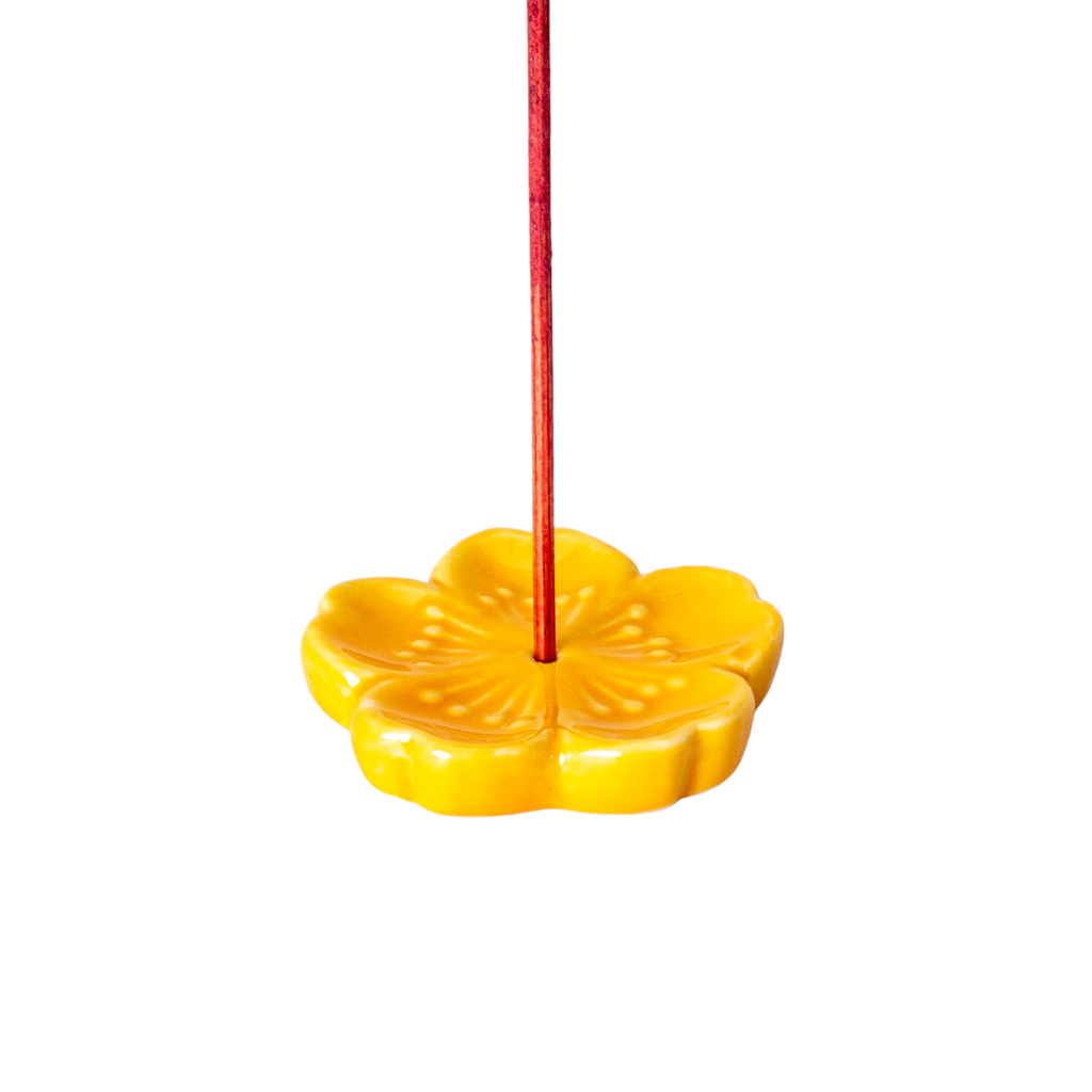 Sakura Cherry Blossom Incense Holder 2 inch Yellow (50/500)