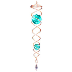Crystal Twister Wind Spinner - Copper / Aqua