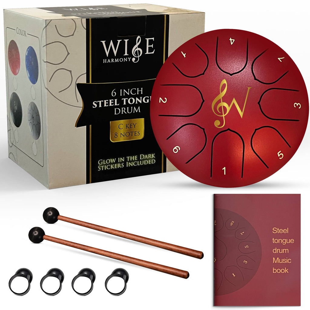 Steel Tongue Rain Drum 6-Inch 8-Notes: Blue