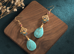 Lucky Fortune Turquoise  Earrings