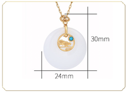 Chinese Style Floating Cloud in Jade Necklace