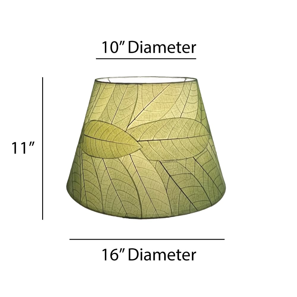 16 Inch British Empire Shade Green Color, Shade Real Leaves