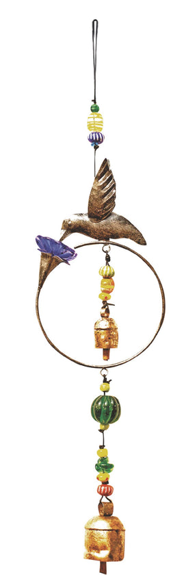 Hummingbird's Nectar with beads & bell