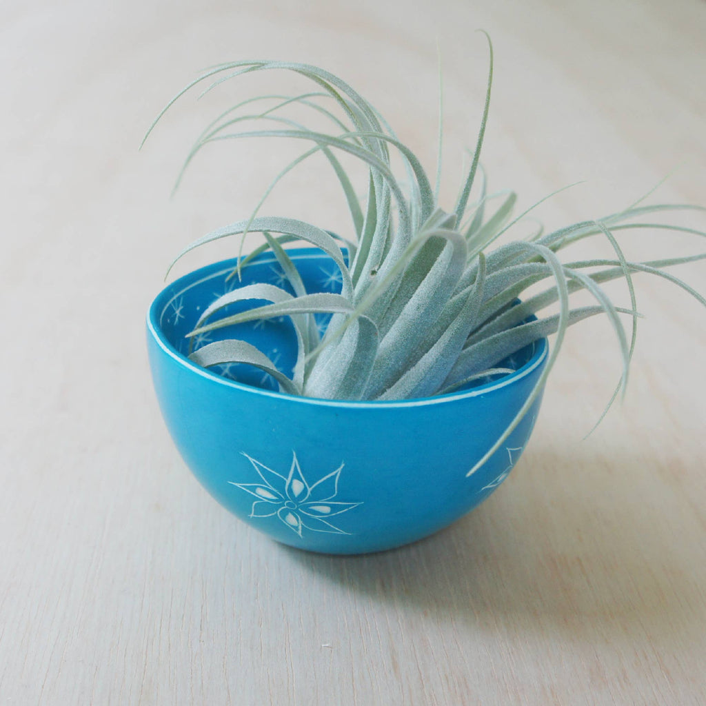 Two Pattern Bowl: Blue