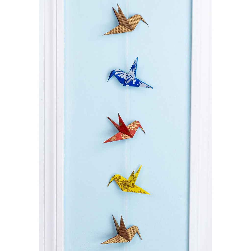 Origami Hummingbird Eco-Paper Garland