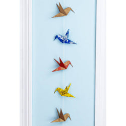 Origami Hummingbird Eco-Paper Garland