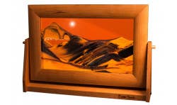 Cherry Wood (Traditional) Moving Sand Art Pictures: Summer Turquoise / XLarge