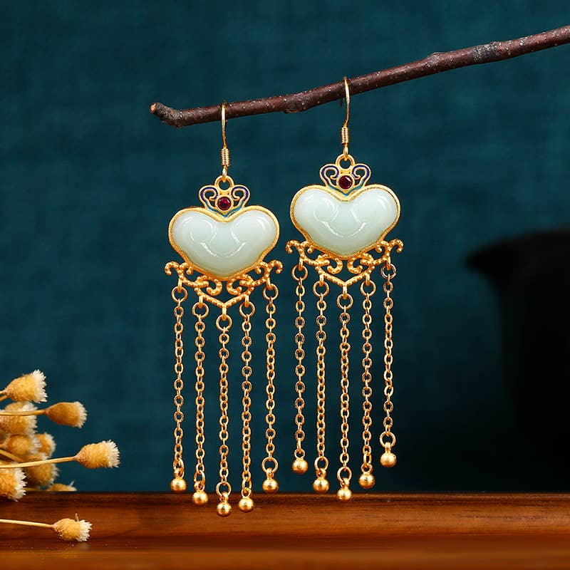 Hearty Jade Earrings