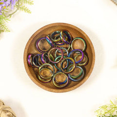 Hematite Multi Color Rings