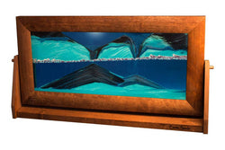 Alder Wood (Traditional) Moving Sand Art Pictures: Ocean Blue / Medium