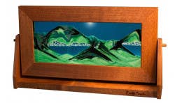 Alder Wood (Traditional) Moving Sand Art Pictures: Sunset Orange / Small