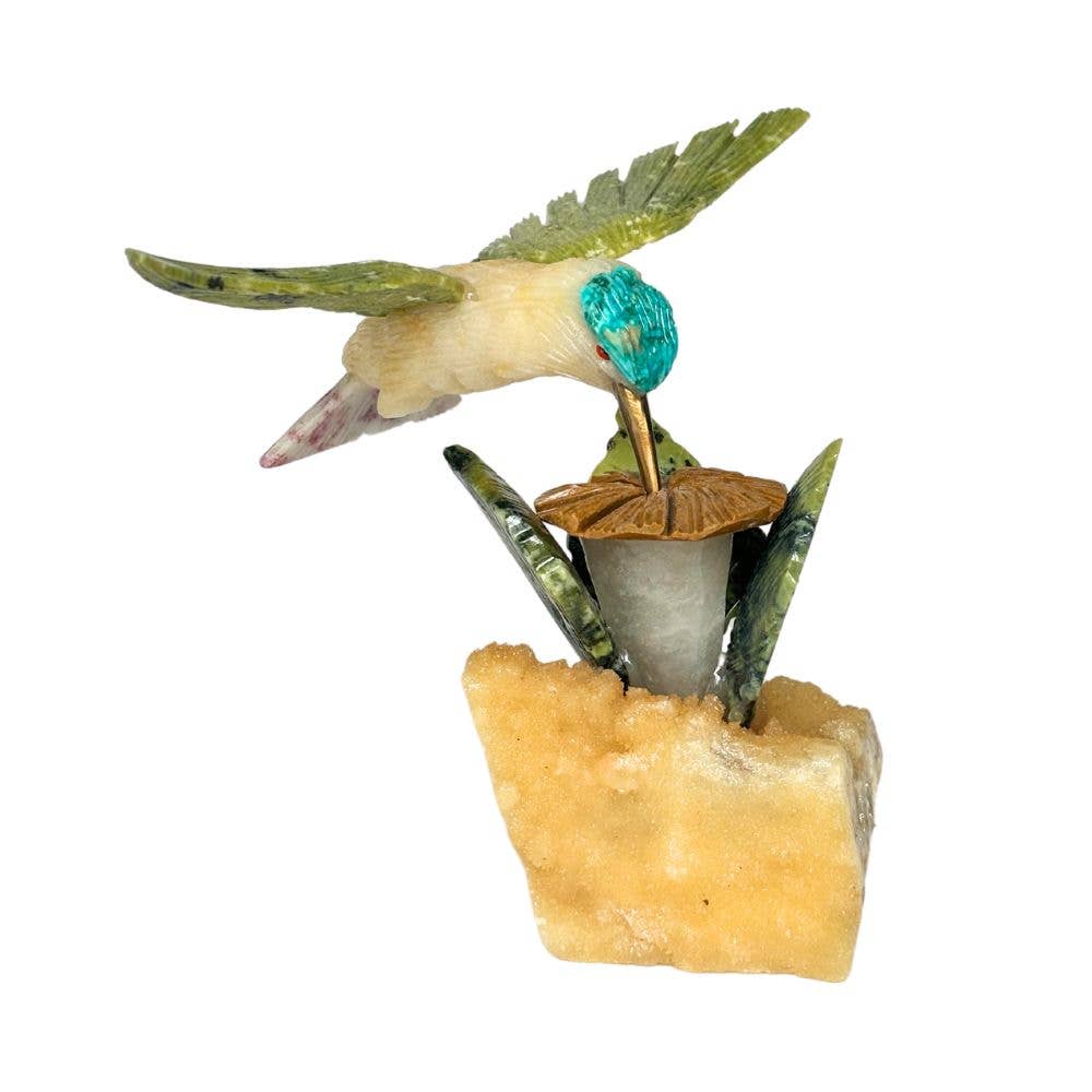 Humming Bird on Flower Stand
