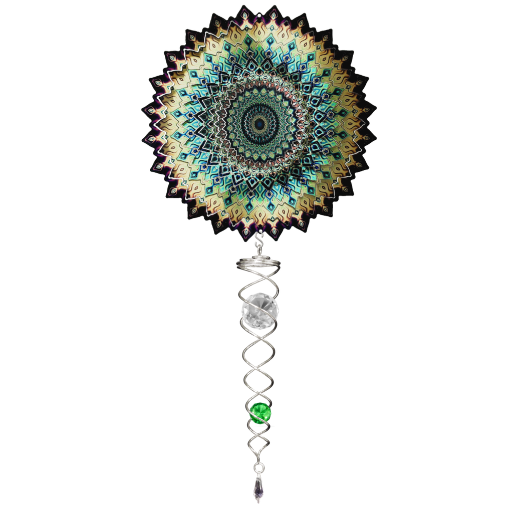 Mini Set Wind Spinner - Earth Mandala