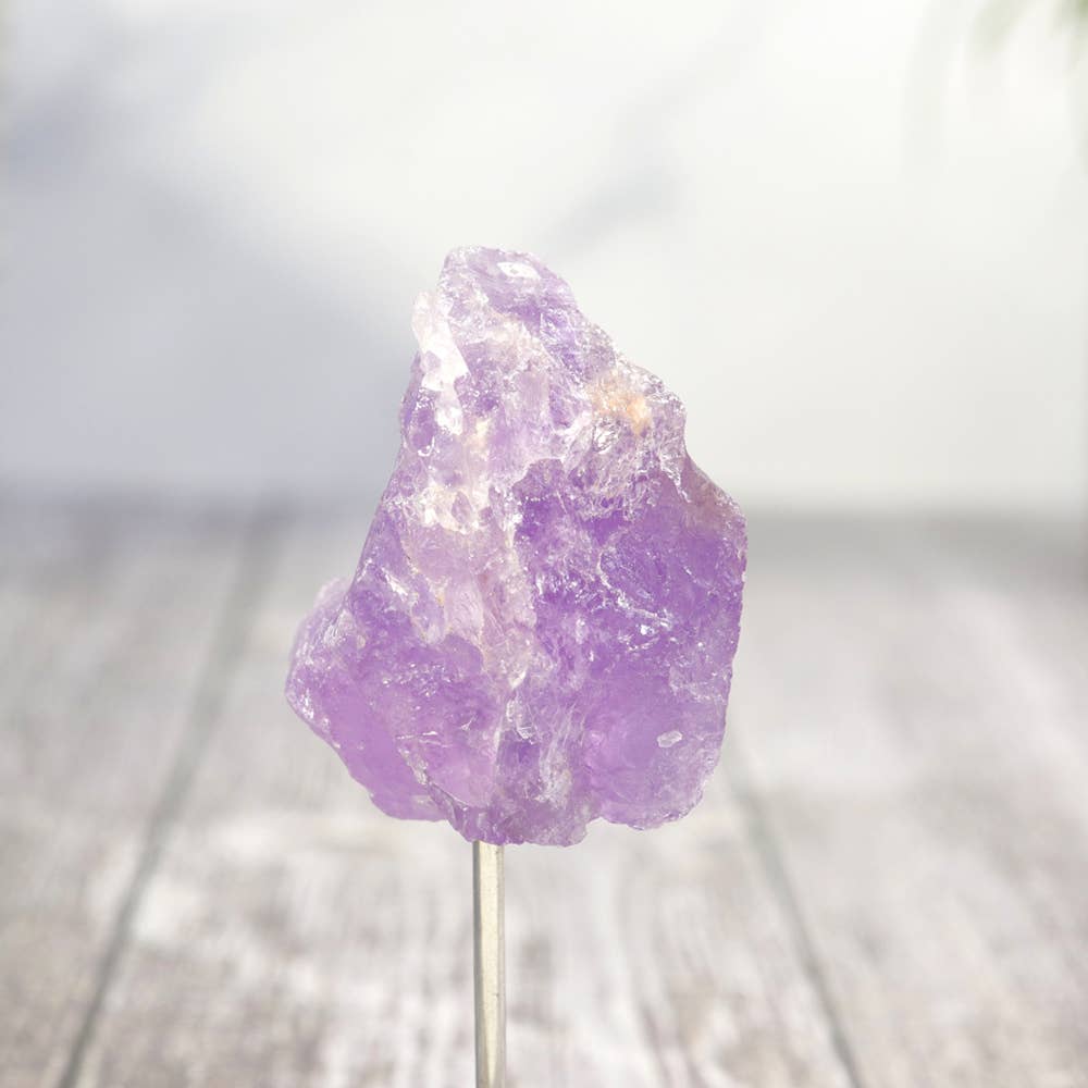 Mini Amethyst on Silver Metal Base - Amethyst Décor
