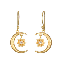 Summer - Moon lotus earrings