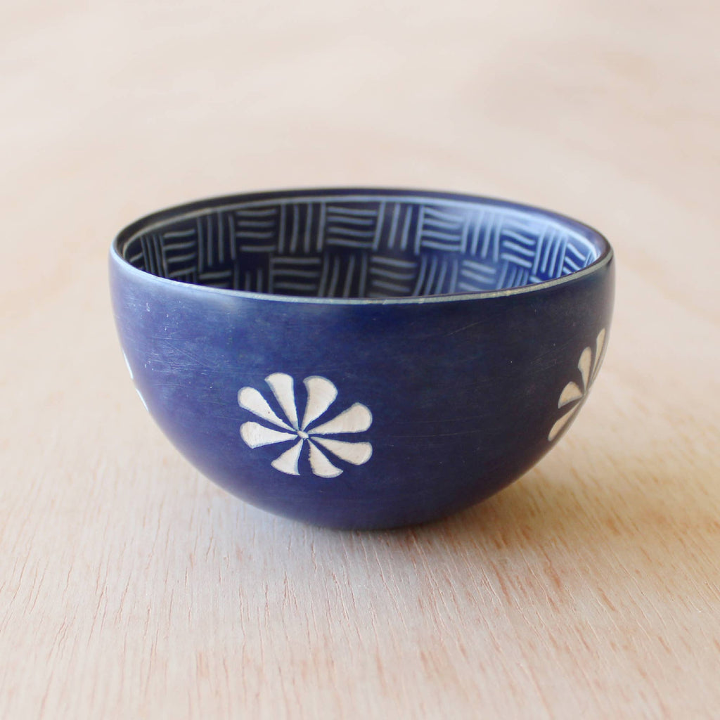 Two Pattern Bowl: Purple