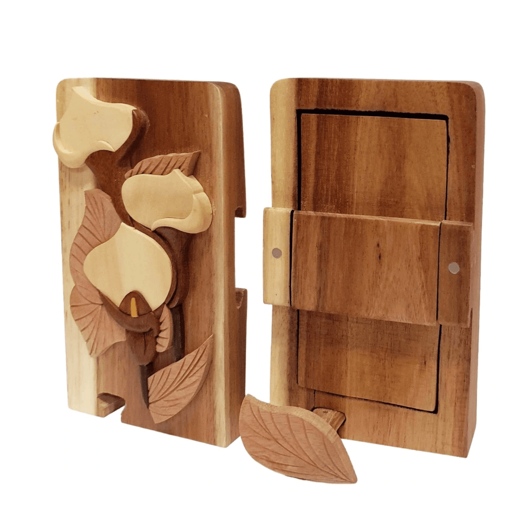 Peace Lily - Hand Carved Keepsake Gift Box