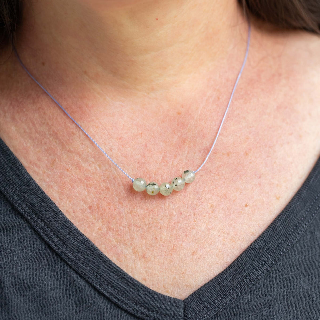 Prehnite Big Wishes Necklace for Protection