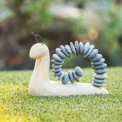Beach Pebble Snails: Stone & Glass