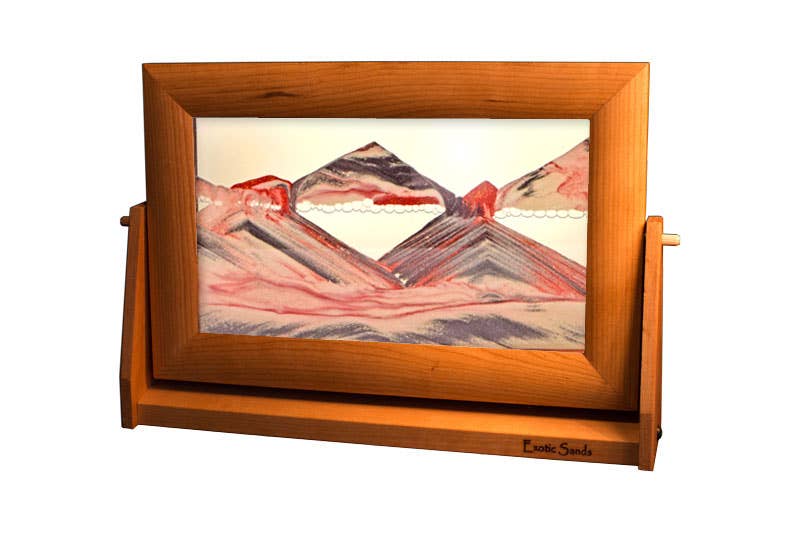 Cherry Wood (Traditional) Moving Sand Art Pictures: Summer Turquoise / XLarge