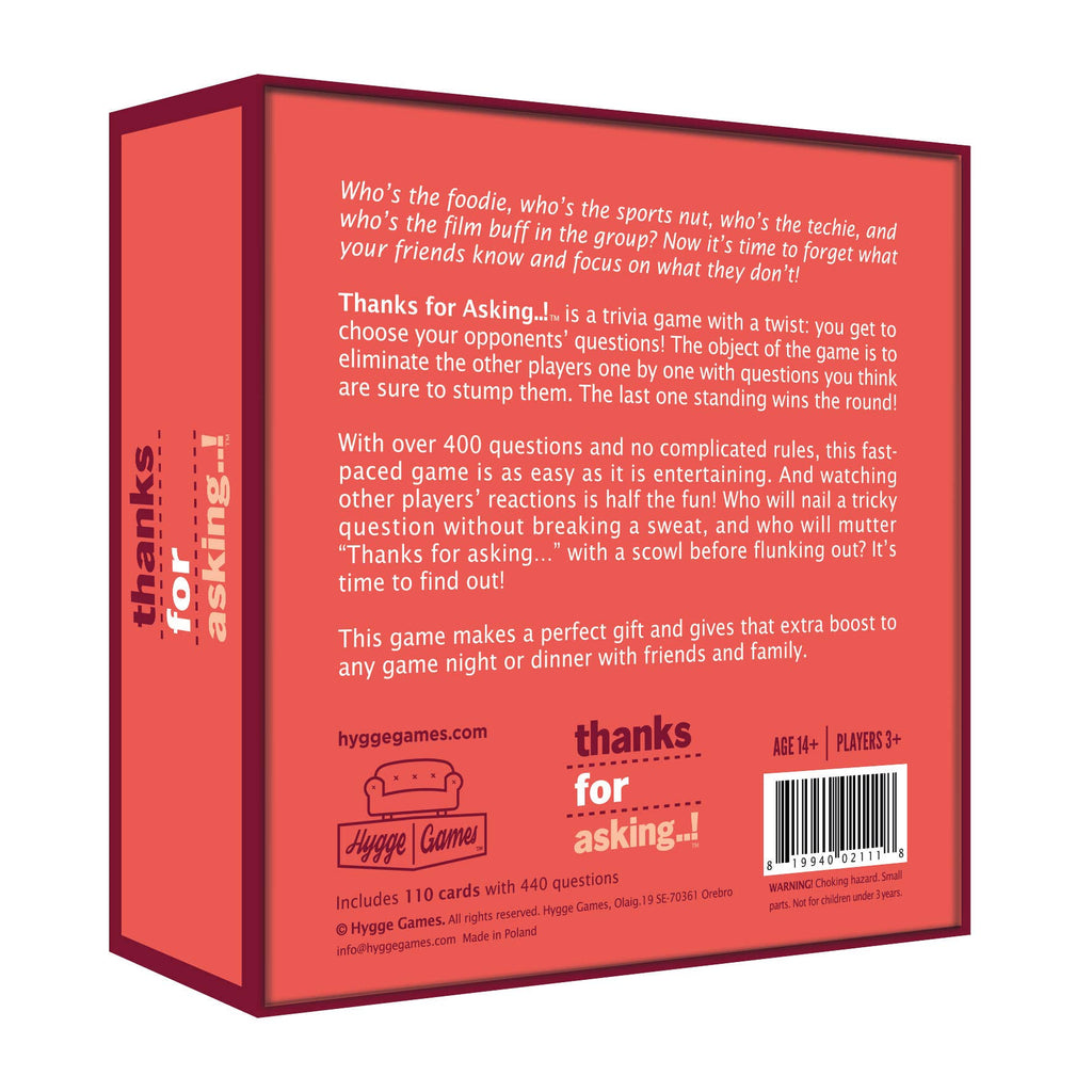 Card Game - Thanks for Asking