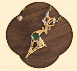 Golden Deer Necklace