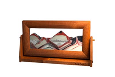 Alder Wood (Traditional) Moving Sand Art Pictures: Sunset Orange / Medium